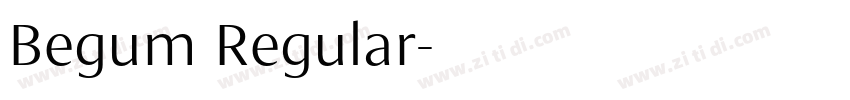 Begum Regular字体转换